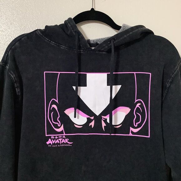 Avatar the Last Airbender Acid Wash Grunge Emo Scene Graphic Nostalgia Hoodie SM - Picture 10 of 12
